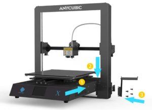 La Anycubic Mega-X è una stampante preassemblata, facile da montare e avviare.