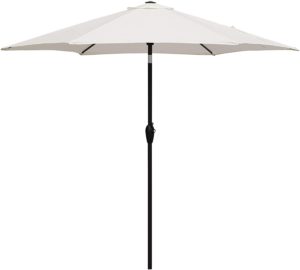 Con un peso totale di 5,5 kg, questo ombrellone da giardino possiede un’inclinazione totalmente regolabile.