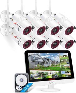 8 telecamere in kit per videosorveglianza