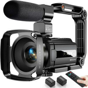 IXNAIQY Videocamera 4K, 48MP WiFi Vlogging Camera